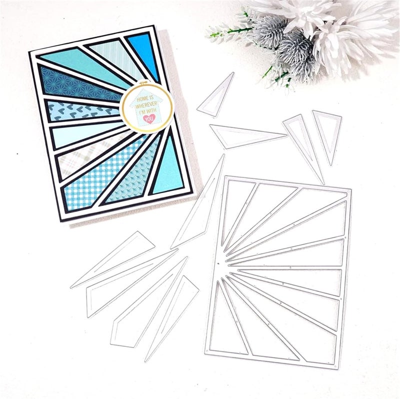 Mvchifay Cutting Dies for Card Making Metal Die-Cuts Scrapbooking Tool Hollow Frame DIY Craft Punch Template Embossing for Paper Album Decor (Sun Frame-14x10cm) - Image 2